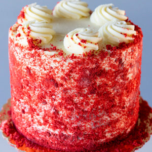 6" Red Velvet Cake slice